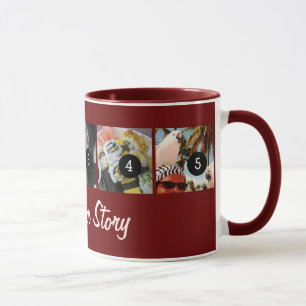 Mug Dites à votre histoire de photo 5 images Bourgogn