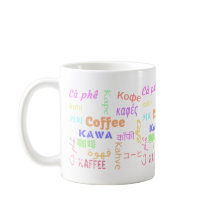 Dites café dans toutes les langues Coloré