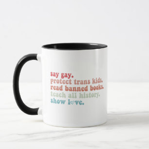Mug Dites Gay Protéger les enfants trans Lire les livr