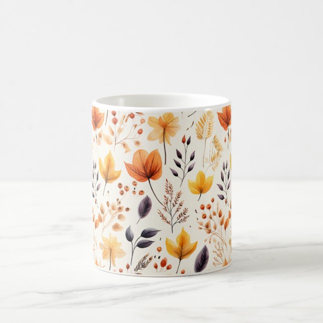 Mug Dites-le avec les feuilles d'automne 2 - (Centre)