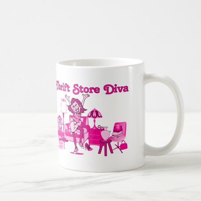 Mug Diva de magasin d'occasions (Droite)