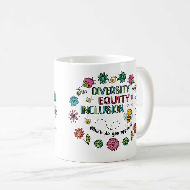 Mug Diversité Équité Inclusion (Devant droit)