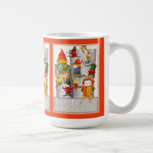 Mug DIX SEINS UNE TONNE TOMBE BLANCHE - Rouge