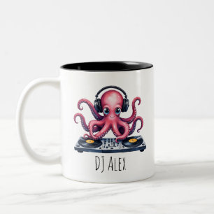 Mug DJ Octopus Personnalisé, Amoureux de Musique M