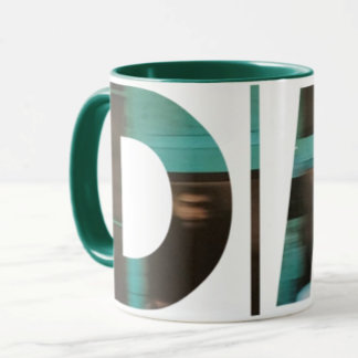 Mug DM personnalisé : Image bleue rognée