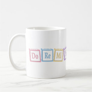 Mug "Do Re Mi" Plein Octave Solfege Blocs De Bébé Mu