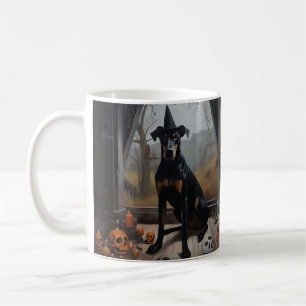 Mug Doberman Citrouille Halloween effroi