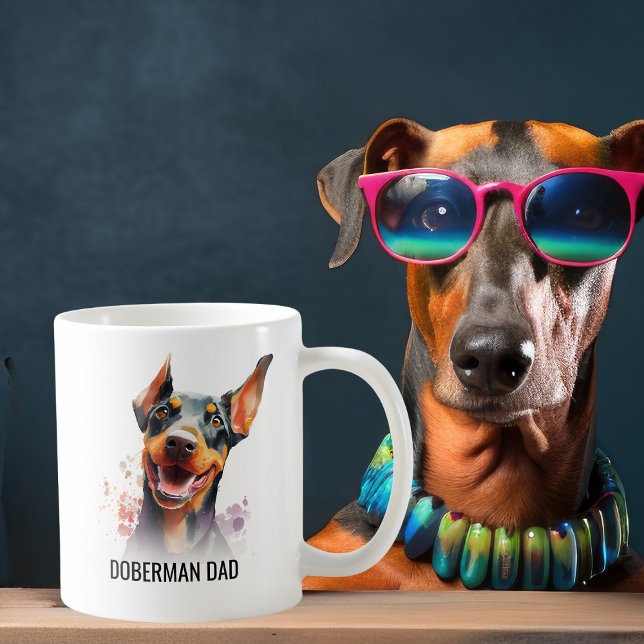 Mug Doberman Pinscher Chien Papa (Créateur téléchargé)