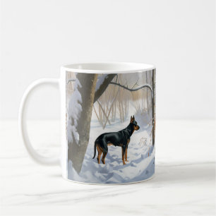 Mug Doberman Pinscher Laisser Neige Noël