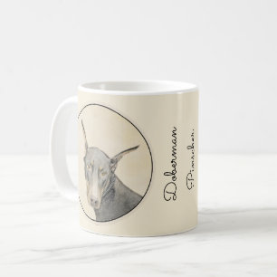Mug Doberman Pinscher Peinture - Art Chien original