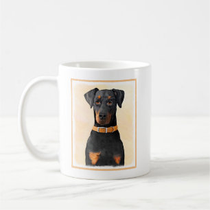 Mug Doberman Pinscher Peinture non découpée Art origin