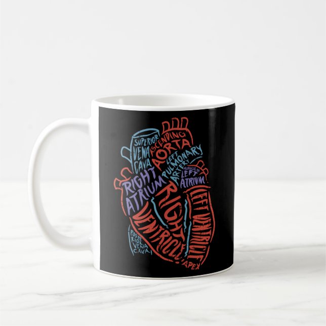 Mug Docteur en anatomie cardiaque Biologie cardiovascu (Gauche)