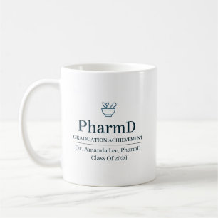 Mug Docteur en pharmacie Nom personnalisé Depuis Année