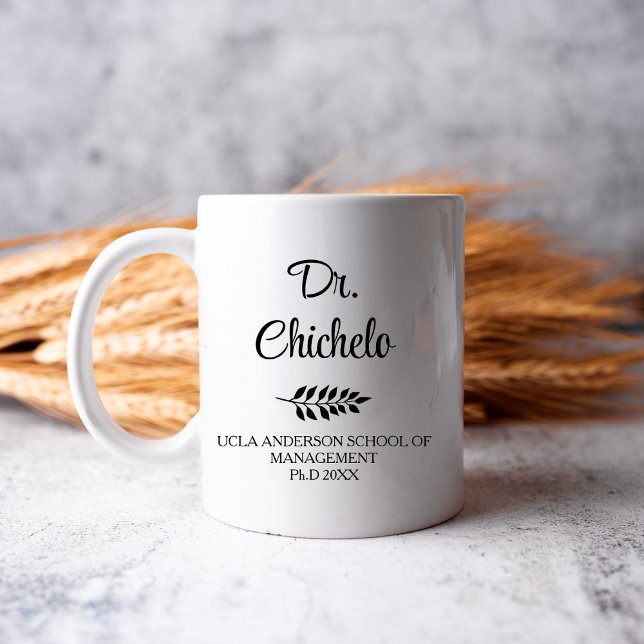 Mug Doctorat Diplômé Doctorat Doctorat Doctorat Docteu (Créateur téléchargé)
