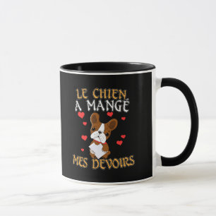 Mug Dog Ate My Homework - Apprendre le français Citati