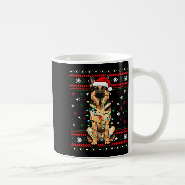 Mug Dog Christmas, German Shepherd Christmas Lights Ug (Droite)