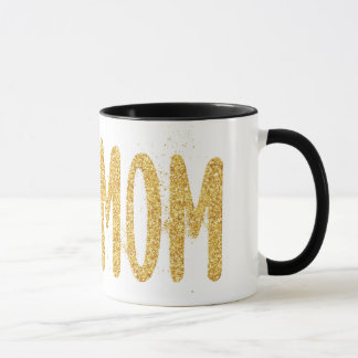 Mug DOG MOM, Musique de Parties scintillant d'or moulé