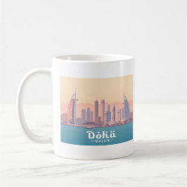 Mug Doha Qatar Arabian Gulf Pastel Voyage