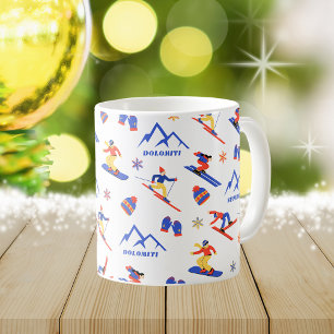 Mug Dolomiti Superski Italie Ski Snowboard Motif