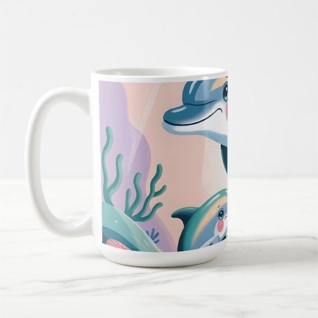 Mug Dolphin Mom and Baby (Gauche)