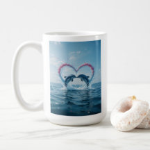Dolphins Saint-Valentin Amour Tropical Cœur Océan