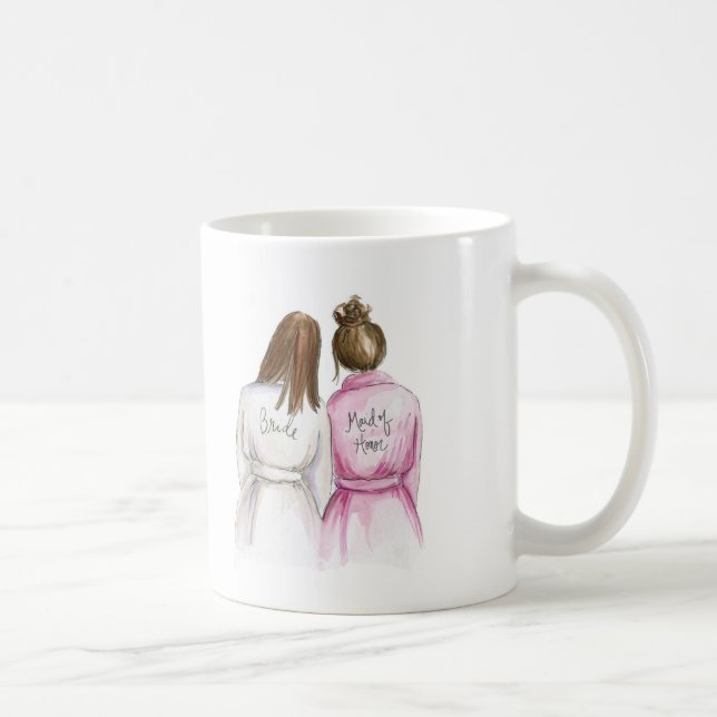 Mug Domestique de domestique de brune de jeune mariée (Droite)