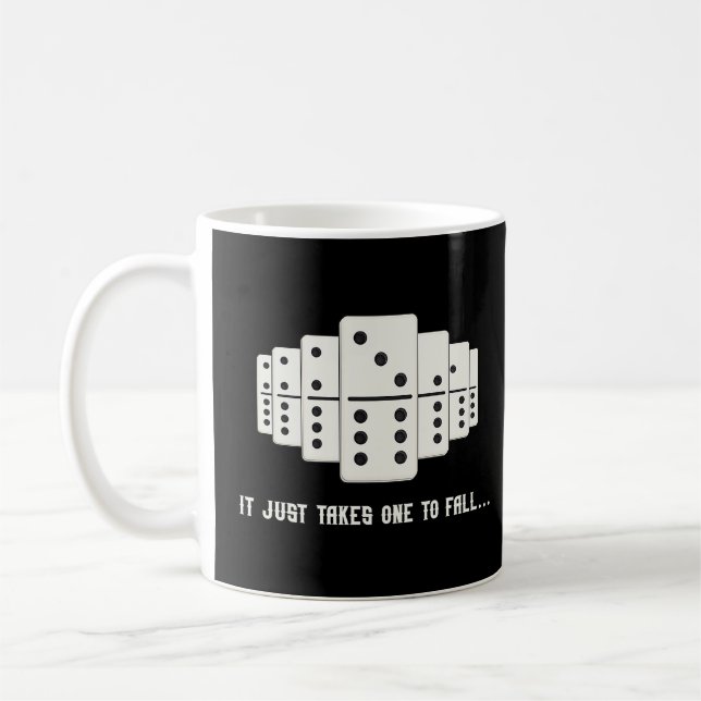 Mug Domino Effet Chute Domino Tiles Retro Board Gam (Gauche)