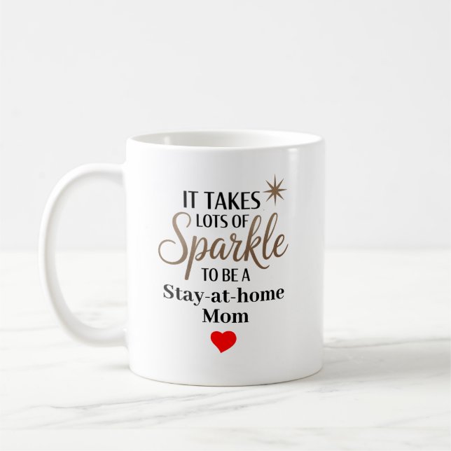 Mug Don de devis Sparkle pour maman au foyer (Gauche)