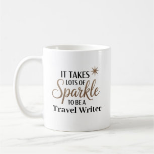 Mug Don de devis Sparkle pour rédacteur de voyages