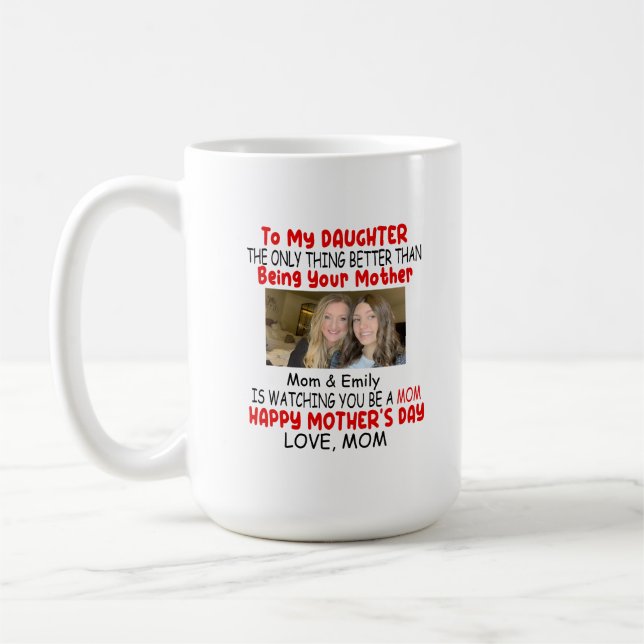 Mug Don de Fille Fête des Mères pour la fille de maman (Gauche)