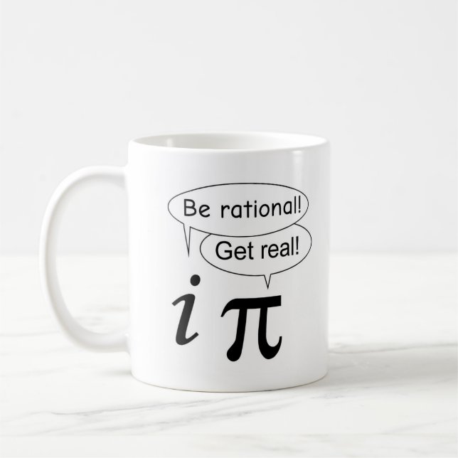 Mug Don de l'enseignant en mathématiques : i vs Pi (Gauche)