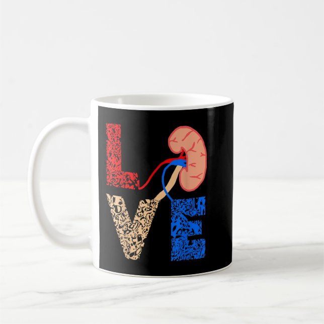 Mug Don d'organes du rein Aimer Dialyse Patients Infir (Gauche)