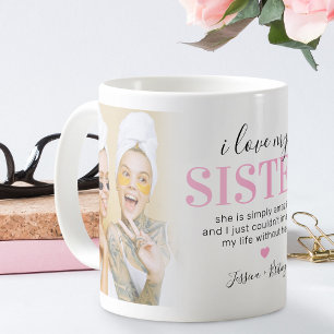 Mug Don photo Soeur 2   Citation de soeurs roses