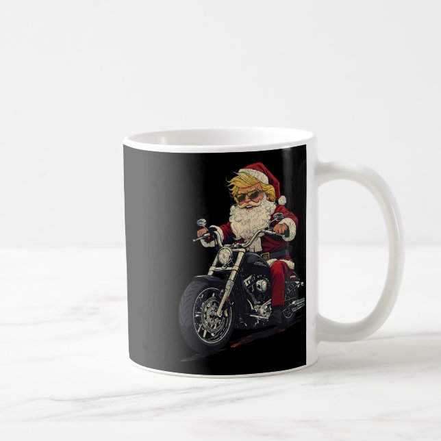 Mug Donald Trump Christmas Biker Motorbike Funny Père  (Droite)