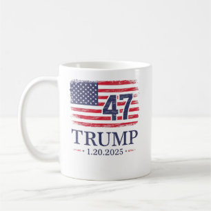 Mug Donald Trump Inauguration Day 2025 47th USA Flag
