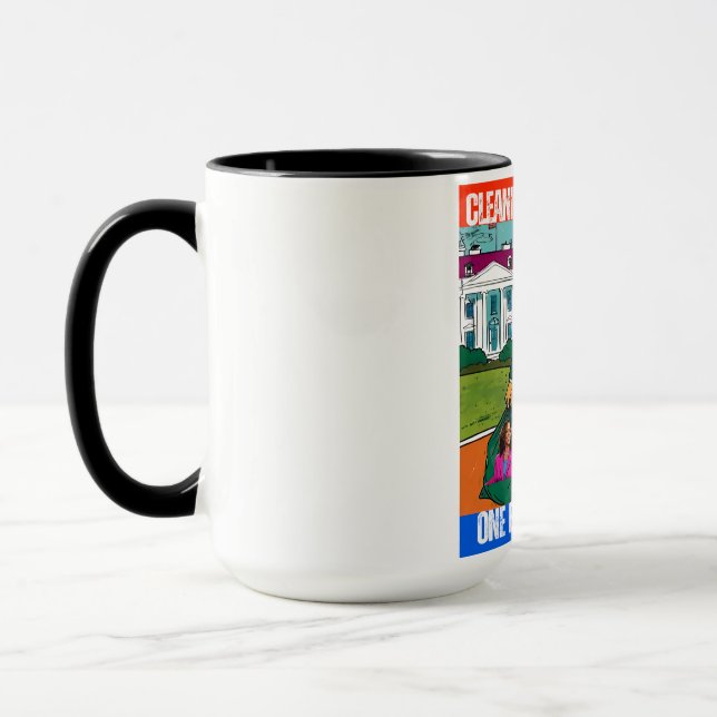 MUG DONALD TRUMP - NETTOYER L'AMÉRIQUE, UN SAC PAR FOI (Gauche)