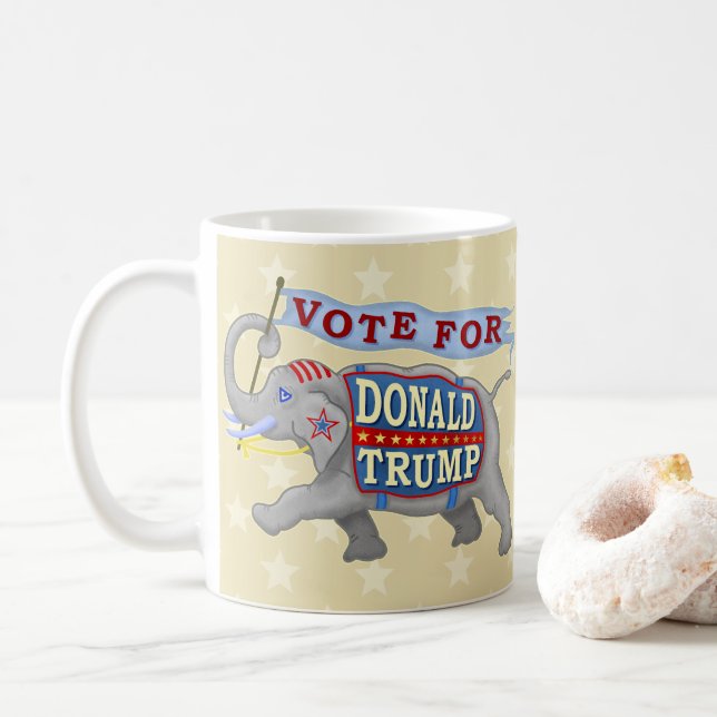 Mug Donald Trump Président 2024 Eléphant républicain (Avec donut)