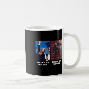 Mug Donald Trump Vs Bullet Biden Vs Stairs Drôle Trump