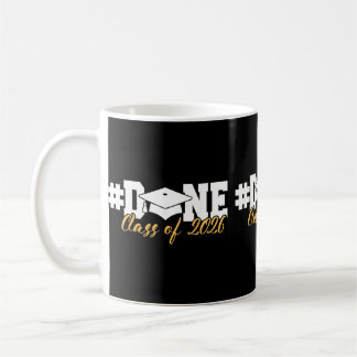 Mug #done Cl de la promotion 2026 pour elle lui diplôm