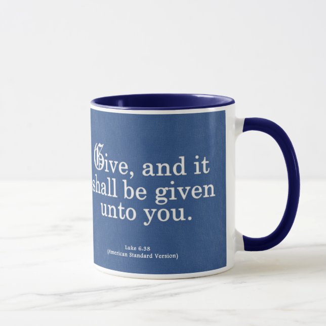 Mug Donnant à Luc 6-38 (Droite)