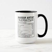 Données nutritionnelles drôles d'un artiste en maq