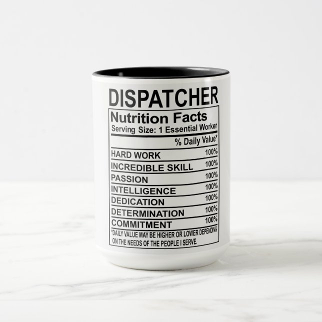 Mug Données nutritionnelles du répartiteur (Centre)