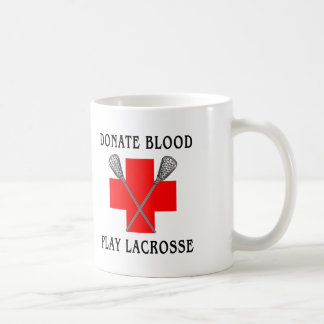 Mug Donnez le cadeau de lacrosse de jeu de sang