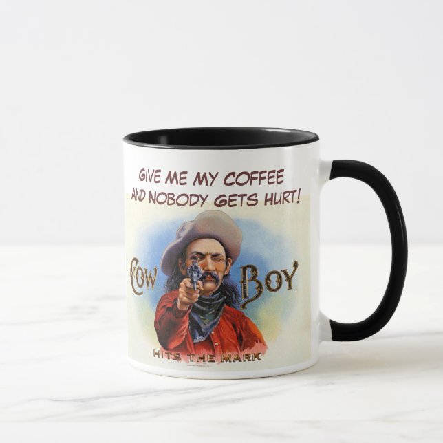 Mug Donnez-moi mon café et personne n'obtient le mal ! (Droite)