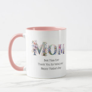 Mug Dons PHOTO Fête des mères Anniversaire Floral Best