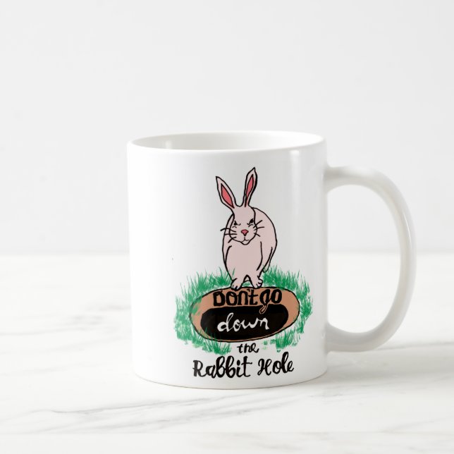 Mug Dont Go Down The Rabbit Hole Womens Red  (Droite)