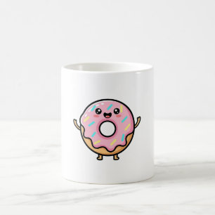 Mug Donut Sourire – Illustration Mignonne Kawaii