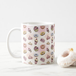 Mug Donuts Cupcakes Mignon Tendance Forêt Aquarelle