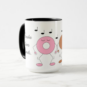 Mug Donuts dansants blancs
