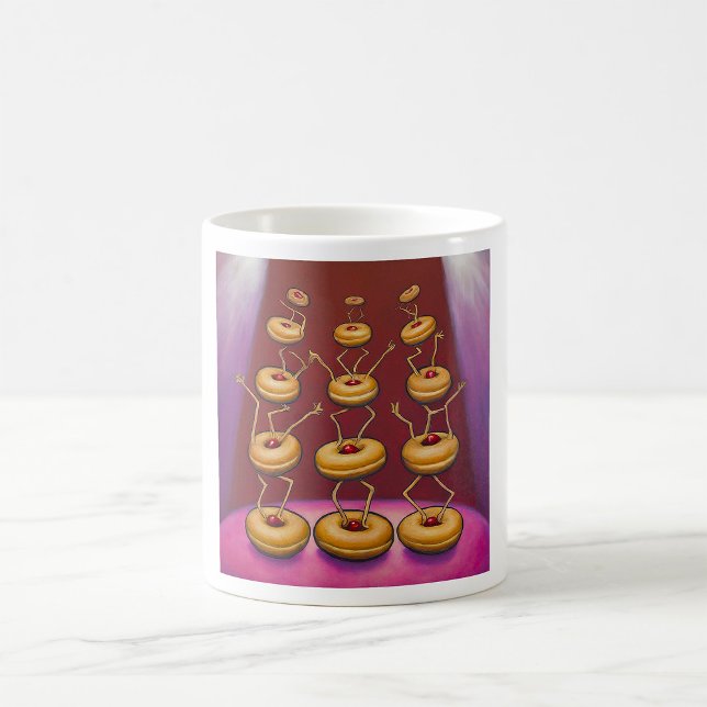 Mug Donuts Danser Whimsical Doughnut Caractères (Créateur téléchargé)